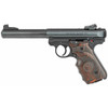 Ruger 40159 Mark IV Target 22 LR 101 5.50 Blued Steel Bull Barrel Slide  Frame Target Laminate wFinger Grooves Grips UPC: 736676401598