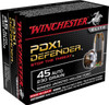 Winchester Defender Subsonic Centerfire Ammunition, 45 ACP, Bonded Jacket Hollow Point, 230 Grain - 20 Cartridge Box ( 20 / 1 )