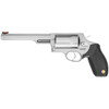 Taurus 2441069T Judge  45 Colt LC Caliber or 2.50 410 Gauge with 6.50 Barrel 5rd Capacity Cylinder Overall Matte Finish Stainless Steel Black Ribber Grip  Fiber Optic Front Sight UPC: 725327600978