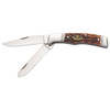Browning 3220012 Joint Venture  2.88 Folding Drop PointSpey Point Plain 8Cr13MoV SS Blade Brown Jigged Bone Handle UPC: 023614843368