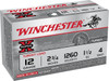 Winchester Super-X 12 Gauge Shotshell Ammunition, 2 3/4 Inch, 1260 FPS, 1 1/2 Ounce, #4 Shot - 10 Cartridge Box ( 10 / 1 )