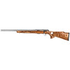 Savage Arms 96210 93R17 BTVLSS 17 HMR Caliber with 51 Capacity 21 Barrel Satin Stainless Metal Finish  Fixed Thumbhole Natural Brown Stock Left Hand Full Size UPC: 062654962103