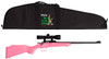 Crickett KSA2220BSC Youth Package 22 LR 16.12 Blued Barrel  Receiver Pink Synthetic Stock w11.5 LOP Rebounding Firing Pin Safety Includes 4x32 Scope KSA301 Scope Mount Kit  Soft Rifle Case UPC: 611613122203