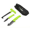HME KN3PFK 3Piece Field Kit Fixed 420HC Stainless Steel Black Oxide Thermoplastic Rubber Green 9.50 Gut Hook8.75 Saw7.50 Caper UPC: 888151018545