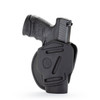 1791 Gunleather 3WH3SBLA 3Way  IWBOWB Size 03 Stealth Black Leather Belt Loop Compatible w Glock 26 Compatible w Ruger LC9 Compatible w SW MP Shield Ambidextrous Hand UPC: 816161020159