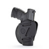 1791 Gunleather 3WH3SBLA 3Way  IWBOWB Size 03 Stealth Black Leather Belt Loop Compatible w Glock 26 Compatible w Ruger LC9 Compatible w SW MP Shield Ambidextrous Hand UPC: 816161020159