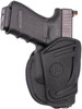 1791 Gunleather 4WH2SBLL 4Way  IWBOWB Size 02 Stealth Black Leather Belt Clip Compatible wRuger LCPSW BodyguardGlock 424343X Left Hand UPC: 816161020791