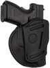 1791 Gunleather 4WH5SBLL 4Way  IWBOWB 05 Stealth Black Leather Belt Clip Fits SW MPSpringfield XDGlock 17HK VP9 Left Hand UPC: 816161020821