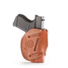 1791 Gunleather 3WH2CBRA 3Way  IWBOWB Size 02 Classic Brown Leather Belt Loop Compatible w Ruger LCP Compatible w Glock 42 Compatible w SW Bodyguard Ambidextrous Hand UPC: 816161021590
