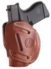 1791 Gunleather 3WH2CBRA 3Way  IWBOWB Size 02 Classic Brown Leather Belt Loop Compatible w Ruger LCP Compatible w Glock 42 Compatible w SW Bodyguard Ambidextrous Hand UPC: 816161021590