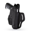 1791 Gunleather BHX4SBLR BHX  OWB 04 Stealth Black Leather Belt Slide Fits Beretta 92CZ 75P10 UPC: 816161022054