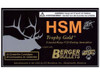 HSM 300WSM185VLD Trophy Gold Extended Range 300 WSM 185 gr Berger Hunting VLD Match 20 Per Box/ 25 Case