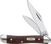 Case 00106 Stockman  Medium 2.421.581.57 Folding ClipSheepsfootPen Plain AsGround TruSharp SS BladeBrown Jigged Synthetic Handle UPC: 021205001067