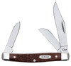 Case 00106 Stockman  Medium 2.421.581.57 Folding ClipSheepsfootPen Plain AsGround TruSharp SS BladeBrown Jigged Synthetic Handle UPC: 021205001067
