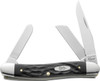 Case 18222 Stockman  Medium Folding 2.571.881.71 Clip PointSheepsfootSpey Plain Mirror Polished TruSharp SS Blade Rough Black Jigged Synthetic Handle UPC: 021205182223