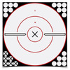 Shoot-N-C 12 Inch White / Black X Bull's-Eye, 5 Targets - 120 Pasters UPC: 029057340198