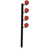 Birchwood Casey 47424 World of Targets Dueling Tree Rimfire PistolRifle BlackOrange Steel Circle Standing UPC: 029057474244