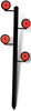 Birchwood Casey 47424 World of Targets Dueling Tree Rimfire PistolRifle BlackOrange Steel Circle Standing UPC: 029057474244