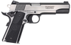 Colt Mfg O1072CE 1911 Combat Elite Government 9mm Luger 5" 9+1 Overall Two-Tone Elite Finish Stainless Steel Frame & Slide with Half Checkered & Scalloped Black G10 Grip & Night Sights                