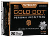Speer Gold Dot Standard Velocity Centerfire Ammunition, 40 Smith & Wesson, Hollow Point, 165 Grain - 20 Cartridge Box ( 20 / 1 )