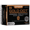 Speer Ammunition, Speer Gold Dot, Personal Protection, 38 Special, 135 Grain, Hollow Point, +P, 20 Round Box