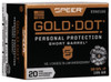 Speer Ammunition, Speer Gold Dot, Personal Protection, 38 Special, 135 Grain, Hollow Point, +P, 20 Round Box