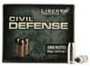 Liberty Ammunition LACD380023 Civil Defense 380ACP 50gr Lead Free Fragmenting Hollow Point 20 Per Box/50 Case