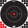 ProShot 12BWHTE5PK SplatterShot  BlackWhite SelfAdhesive Paper Impact Enhancement 12 Bullseye 5 Pack Includes Pasters UPC: 709779901425