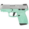 Taurus 1G2S939C G2S  9mm Luger 71 3.26 Barrel Cyan Polymer Frame wPicatinny Accessory Rail Serrated Matte Stainless Steel Slide Polymer Grip Includes 2 Mags UPC: 725327617433