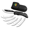 Outdoor Edge RL10C RazorLite  3.50 Folding Plain Black Oxide 420J2 SS Blade TPR Black Handle UPC: 743404201337