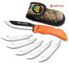 Outdoor Edge RB20C RazorLite  3.50 Folding Plain Black Oxide 420J2 SS Blade TPR Blaze Orange Handle UPC: 743404201368