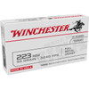 Winchester USA White Box Hyper Velocity Centerfire Ammunition, 223 Remington, Full Metal Jacket, 55 Grain - 20 Cartridge Box ( 20 / 1 )