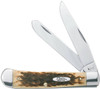CASE TRAP 2BL 41/8" AMBER BONE SS UPC: 021205001647