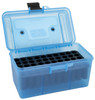 MTM CaseGard H50RM24 Deluxe Ammo Box  Rifle Clear Blue Polypropylene 50rd UPC: 026057203249
