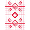 ProShot RSI200YT5PK SplatterShot SightIn Diamond Hanging Heavy Paper 200 yds 23 x 35 WhiteRed 5 Pack UPC: 709779905560