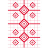 ProShot RSI200YT5PK SplatterShot SightIn Diamond Hanging Heavy Paper 200 yds 23 x 35 WhiteRed 5 Pack UPC: 709779905560