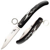Cold Steel CS20KK Kudu  4.25 Folding Plain Mirror Polished 5Cr15MoV SS Blade Black Woodgrain ZyEx Handle UPC: 705442019060