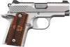 Kimber Mfg.,inc 3300109 Micro 9 Stainless Raptor 9mm 6+1 3.15" Stainless Steel Slide KimPro Silver Zebrawood with Scale Pattern and Kimber logo Grip                                                    