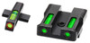 HiViz XDN521 LiteWave H3 TritiumLitePipe Springfield Armory XD Sight Set  Black  Green Tritium with Orange Outline Front Sight Green Fiber Optic Rear Sight UPC: 613485589894