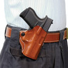 DeSantis Gunhide 019TA9PZ0 Mini Scabbard  OWB Tan Leather Belt Slide Fits Springfield Hellcat OSP Right Hand UPC: 792695360797