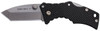 Cold Steel CS27DT Recon 1 Micro 2 Folding Tanto Plain Stonewashed 4034 SS Blade Black GrivEx Handle Includes Pocket Clip UPC: 705442019251