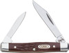 Case 00083 Pen Small 21.47 Folding ClipPen Plain AsGround Stainless Steel Blade Brown Jigged Synthetic Handle UPC: 021205000831