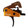 Timney Triggers 670 Competition Trigger  SingleStage Curved Trigger with 4 lbs Draw Weight  BlackGold Finish for AR10 UPC: 081950670000