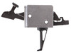 CMC Triggers 93504 DropIn  TwoStage Flat Trigger with 24 lbs Draw Weight  BlackSilver Finish for AR15AR10 UPC: 850544004985