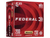 Federal WM52332 Champion Training 45ACP 230gr Full Metal Jacket 200 Per Box/5 Case