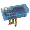 MTM CaseGard P50SS9M24 SideSlide Ammo Box  MultiCaliber Handgun Clear Blue Plastic 50rd UPC: 026057124247