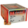 Hornady 45204 InterLock  45 Cal .452 245 gr Spire Point 50 Per Box 15 Case UPC: 090255452044