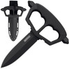Cold Steel CS80NT3 Chaos Push Knife 5 Fixed Plain Black Matte Powder Coat SK5 Steel Blade Black wDGuard Handle GrivEx wOvermold KrayEx Handle Includes Belt LoopSheath UPC: 705442020370