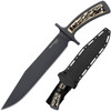 Cold Steel CS36MK Drop Forged  9.50 Fixed Bowie Plain Black 52100 High Carbon Steel Blade Black  Ivory Faux Stag Handle Includes Belt LoopSheath UPC: 705442020486