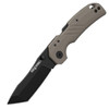 Cold Steel CSFL30DPLTBFZ Engage  3 Folding Tanto Plain Black PVD Stonewashed 4116 SS Blade4.11 Flat Dark Earth GFN Handle Includes Belt Clip UPC: 888151040393